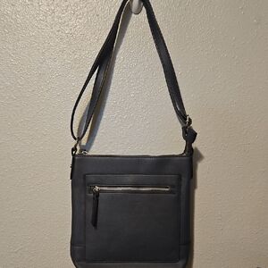 Stylish Dusty Blue/ Gray Crossbody Bag